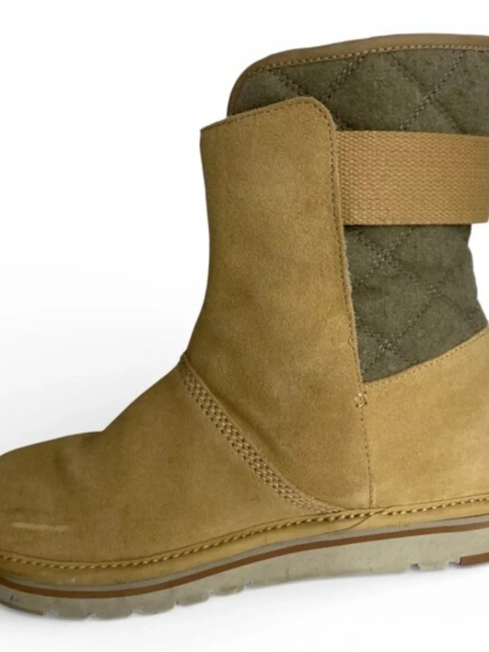 Sorel Campus Beige Tan Suede Leather Insulated Winter Boots NL2068-373 Women's 9